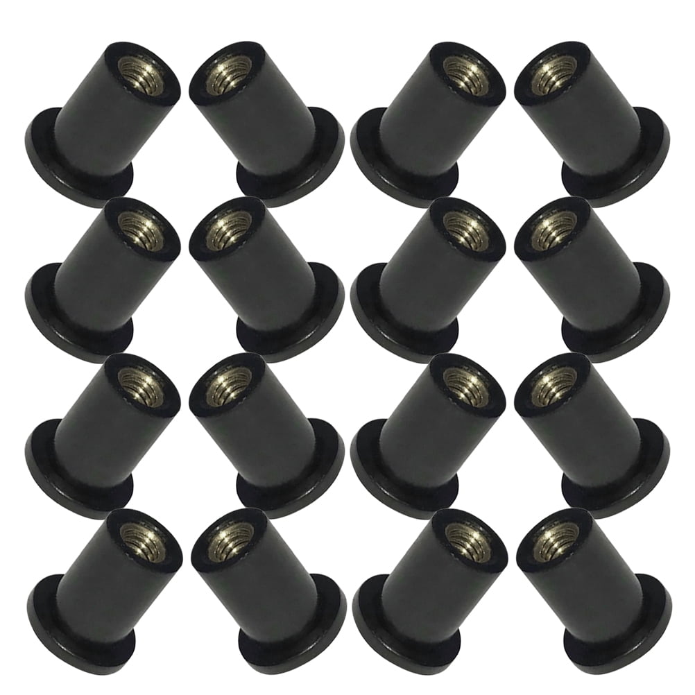 HOMEMAXS  20 Pcs Motorcycle Fairing Fastener Barn Door Track Bracket Black