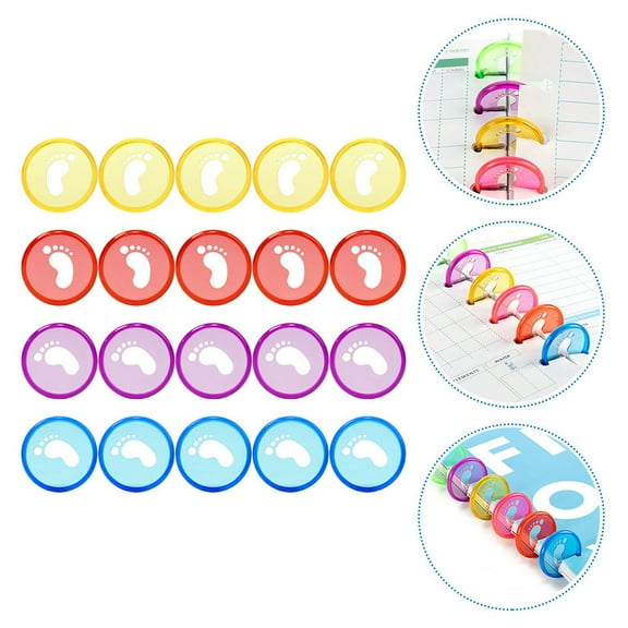 VERDANVERSE Colorful Binder Discs Loose Leaf Binder Discs ABS Purple Painters 20Set