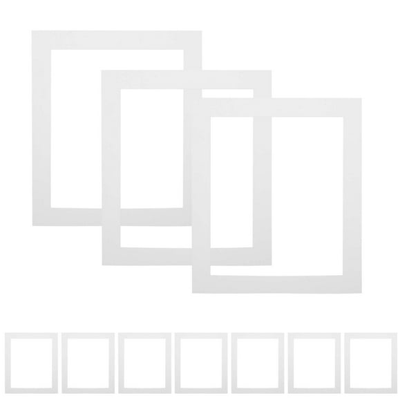 HOMEMAXS 20 Pcs Picture Frame Lined with Jam Mats Matting Photo White