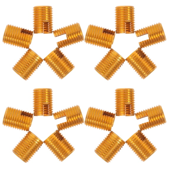 20 Pcs Replacement Threaded Inserts Nuts Bolt Fastener Golden