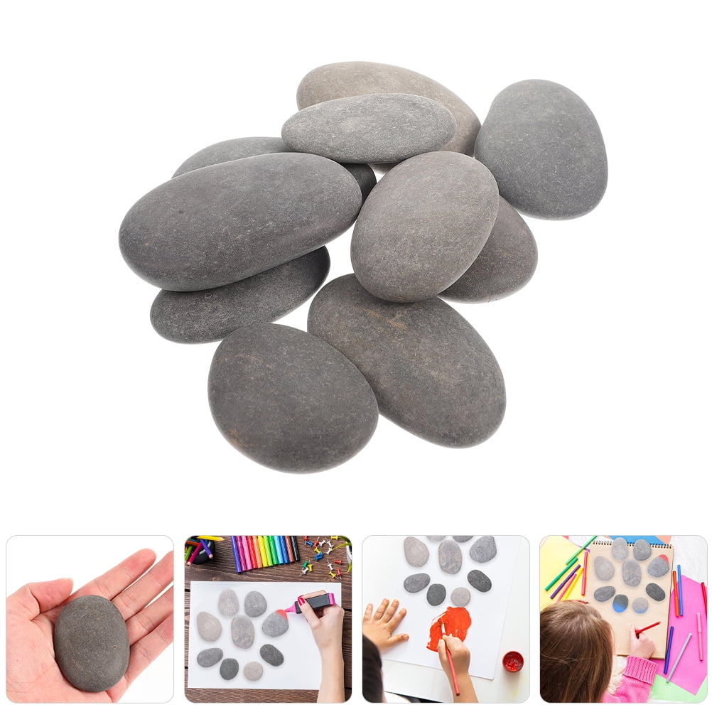 20 Pcs Rock Painting For Adults Kindness Stones Pebble Art Supplies Decorating Child Grey