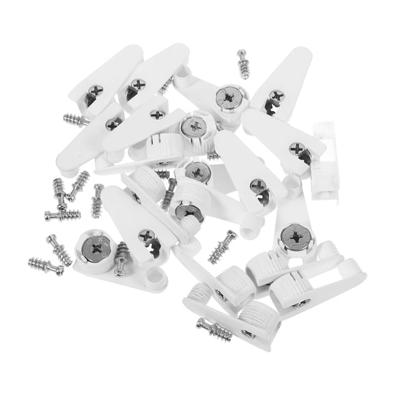 HOMEMAXS 20 Pcs Shelf Support Connector Brackets Floating Cabinet White