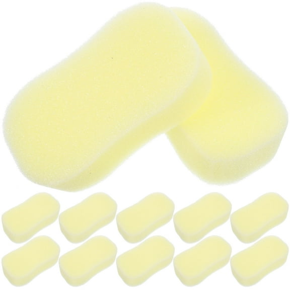 HOMEMAXS  20 Pcs Sponge Curl Bristle Hair Products Cleaning Brush Hairbrush Man Yellow