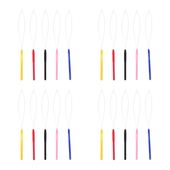 HOMEMAXS 20 Pcs  Stainless Dreadlock Crochet Braids Hooks Wig Crochet Hook Dreadlocks Crochet Needles