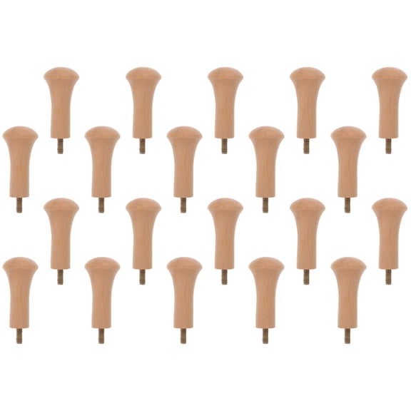 IFANLANDOR Wooden Shaker Pegs Light Brown Homeowners Bathroom Kitchen 20Pcs 3.0*1.2*1.2In