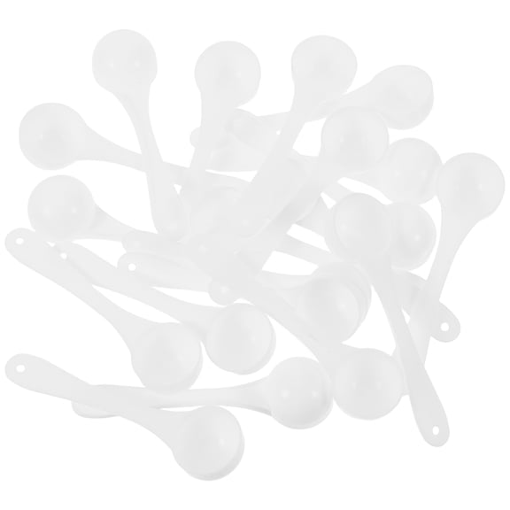 BEADCEST Teaspoon Measuring Spoon Plastic White 20Pcs