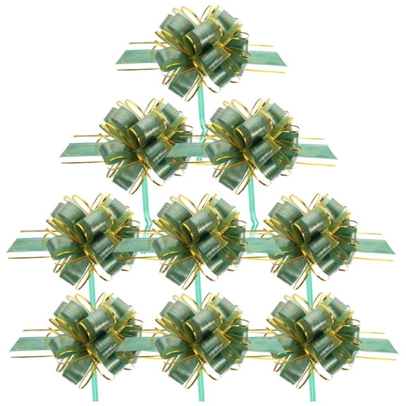 HOMEMAXS 20 Pcs Wrapping Home Decoration Bows Bride 22X17cm Green