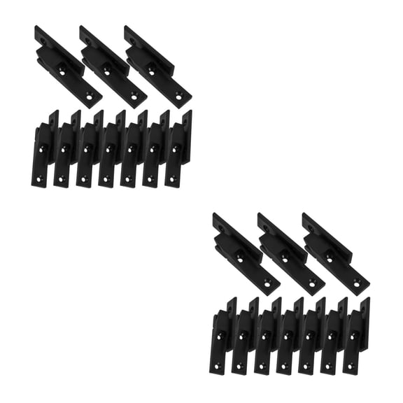 20 Sets Suspension Bracket Furniture Fittings Partition Bracket Cabinet Mounting Corner Buckle For Fast Installation Joints Suspension Fitting