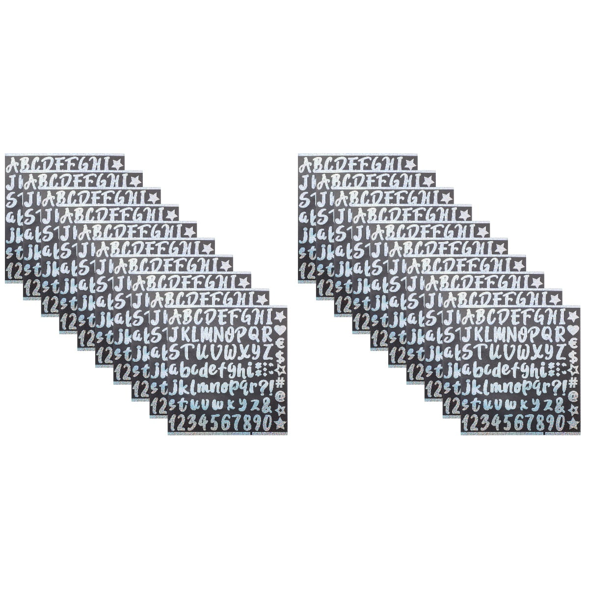 HOMEMAXS 20 Sheets of Letter Number Stickers Scrapbook Decals Multi-Use ...