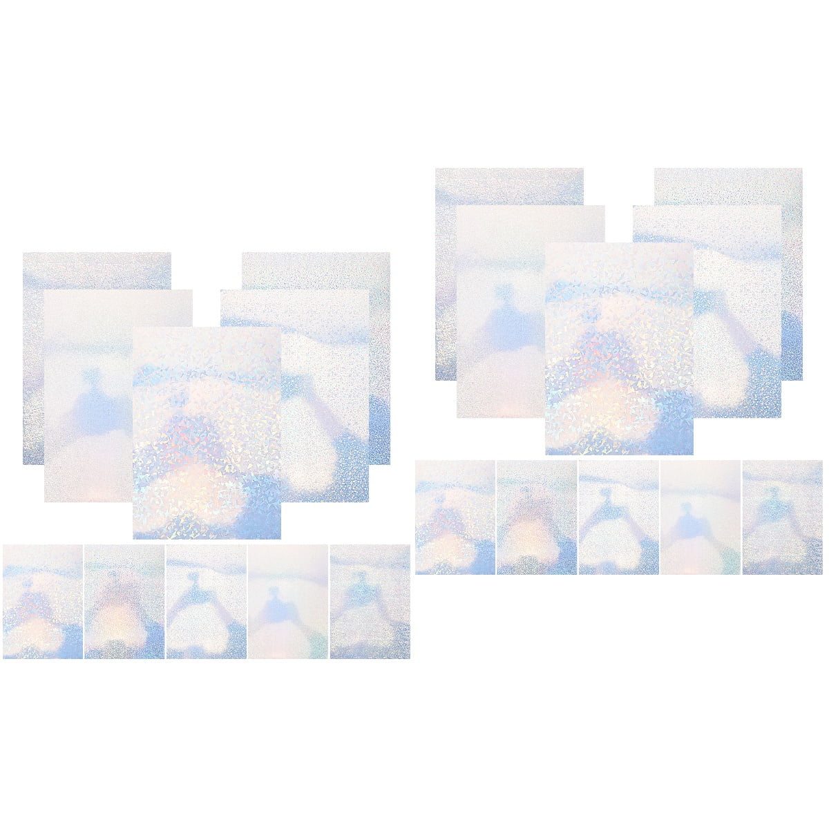 20 Sheets of Multi-use Craft Sheets Cup Decals Novel Holographic ...