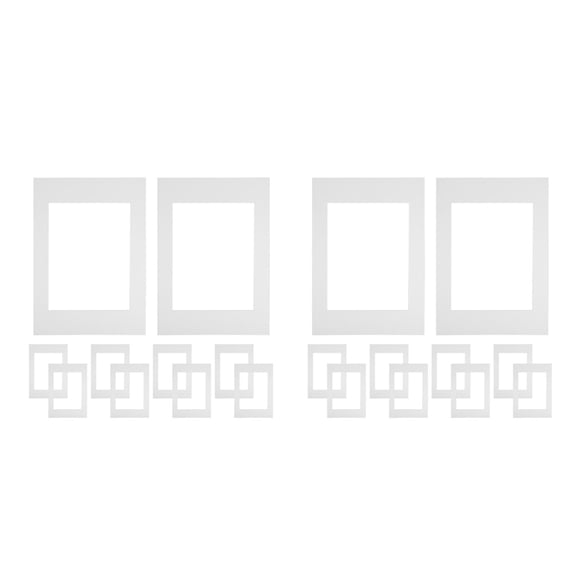 HOMEMAXS 20 pcs A4 White Cardboard Picture Frame Mat with Cutouts Ideal for Photo Matting Art Prints and Pictures for Craft Paper Photo Frames
