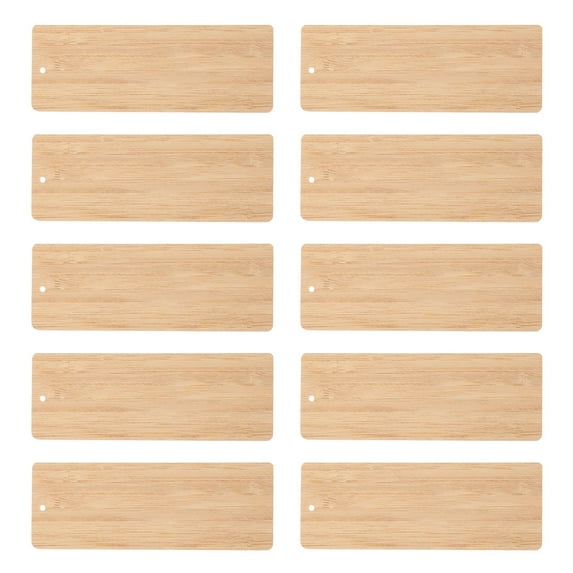 20 pcs Bamboo Gift Tags Blank Bookmarks DIY Wooden Craft Bookmark Unfinished Tags