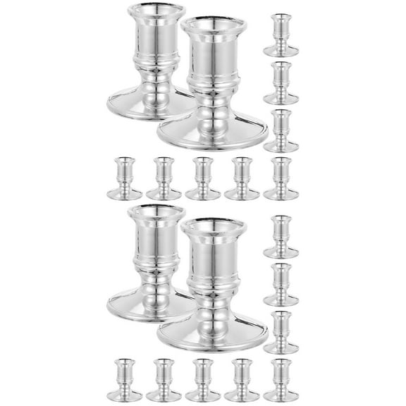HOMEMAXS 20 pcs  Electronic Candle Holders Dinner Candlesticks Pillar Candle Base Holder