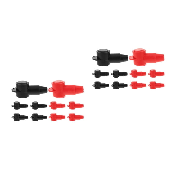 HOMEMAXS 20 pcs Insulated Boot Cover For Battery Terminals Rubber Sleeves Battery Terminal Insulator Covers Cap Electrical Battery Connection Insulator