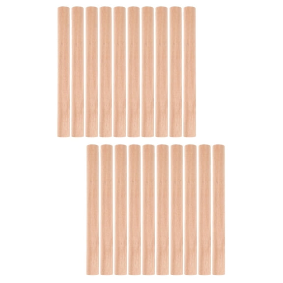 HOMEMAXS 20 pcs Wood Dowel Rods Wood Crafting Dowel Sticks DIY Craft Decoration Supplies