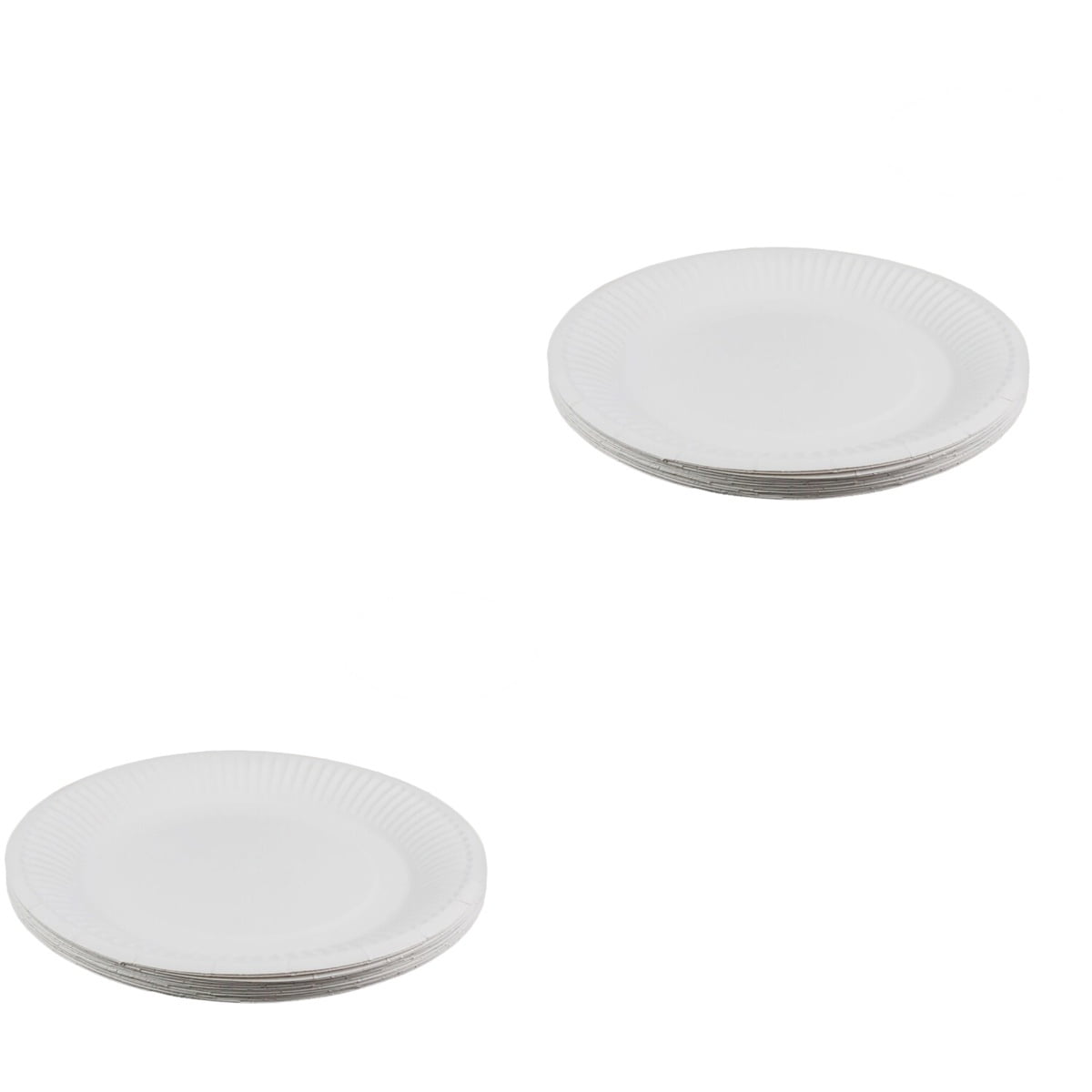 HOMEMAXS 200 Pcs Classic White Round All Occasion Disposable Paper Dinner Plates Party Supplies (White)