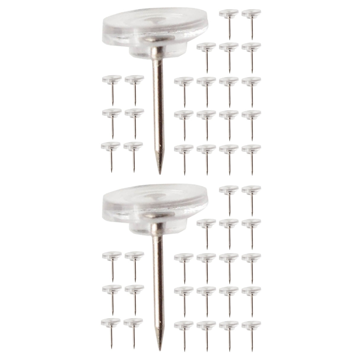 HOMEMAXS 200 Pcs Clear Whiteboard Tacks Clear Pushpins Thumb Tacks ...