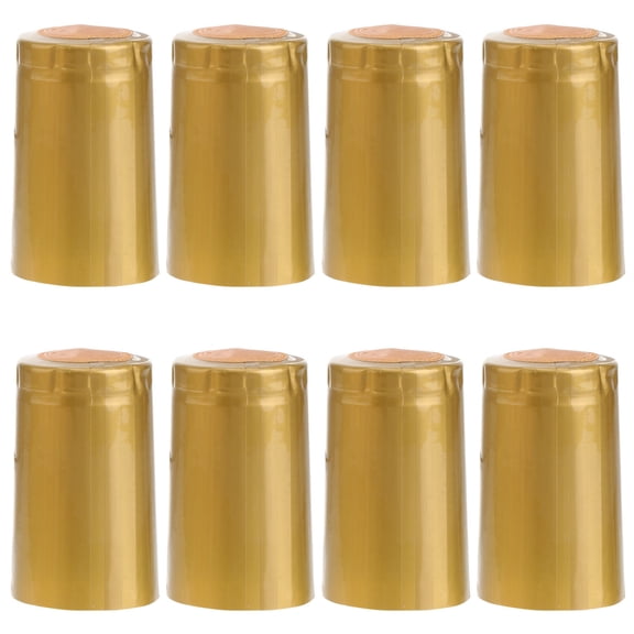 HOMEMAXS  200 Pcs Heat Shrink Cap Wine Bottle Seals Capsules Women's Golden