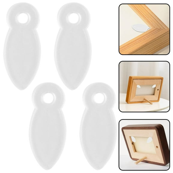 HOMEMAXS 2000 Pcs Picture Frames Photo Frame Back Panel Buckle 2.00X0.80X0.10CM White