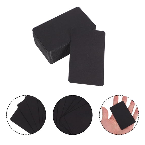 BEADCEST 200pcs HandPainted Empty Cards for DIY Projects Black DoubleSided Blank Postcards