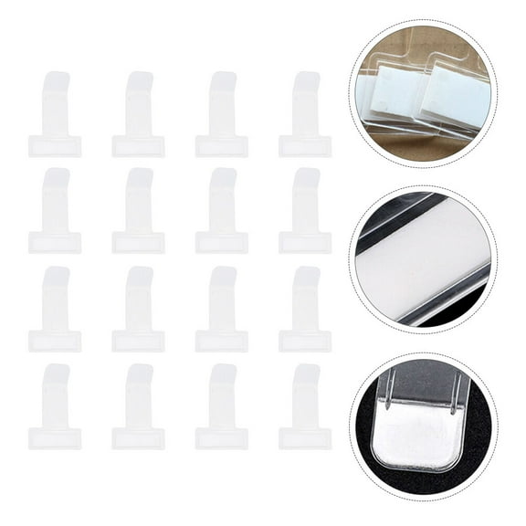 20Pcs Car Visor Ticket Holder Transparent T-Shape Plastic for General Use