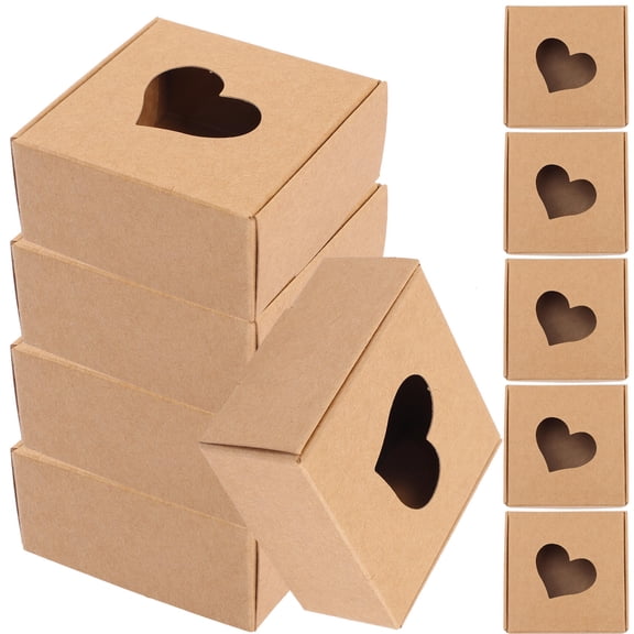 HAMPPLIES Handmade Material Box Kraft Paper Chocolate 20Pcs Vintage present Wrapping