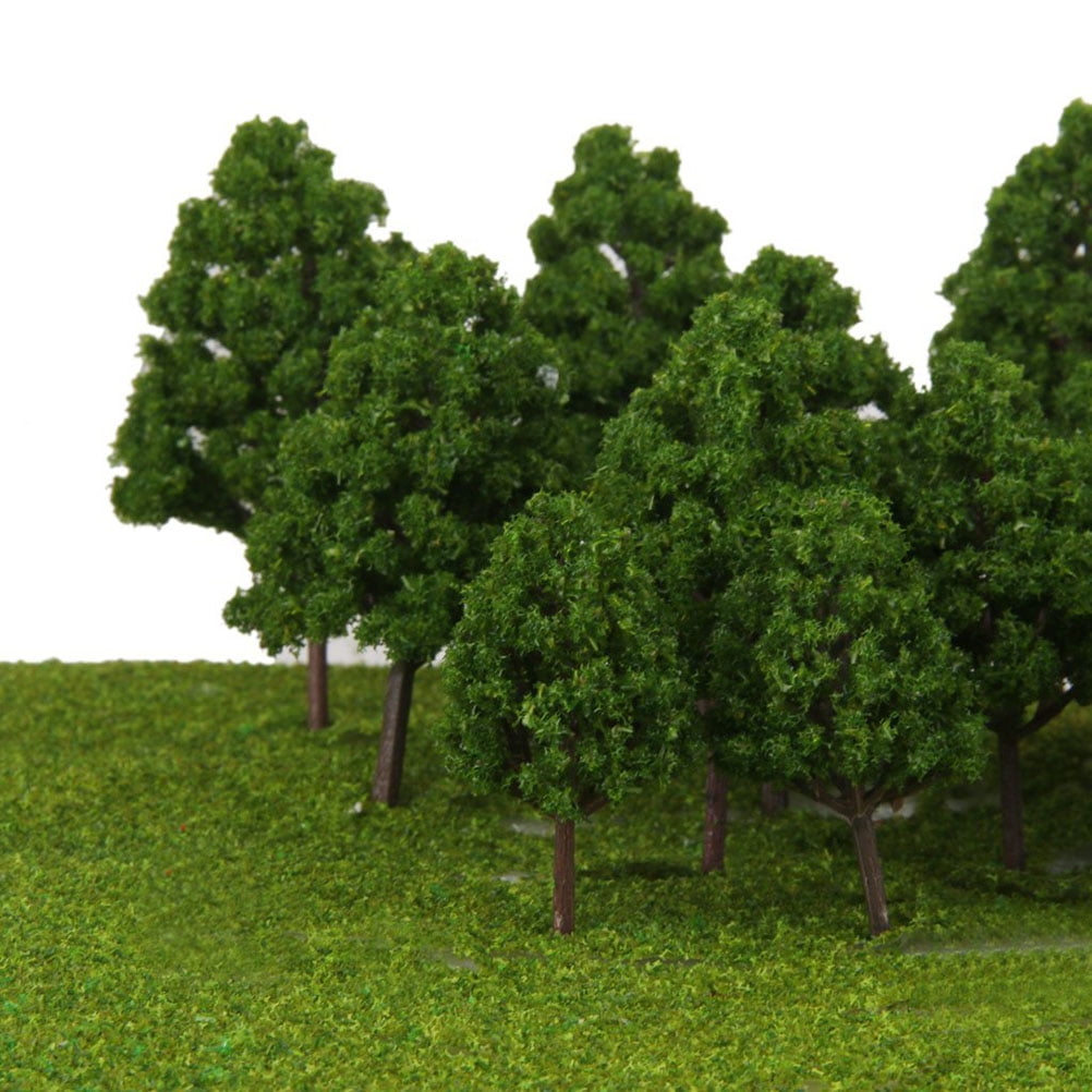 HOMEMAXS 20Pcs Scale Model Green Trees for Model Landscape and Scenery ...