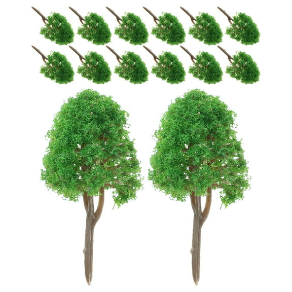 STRANDCHIC 20Pcs Green Landscape Model Trees for Architectural Scenery Model Train Decoration