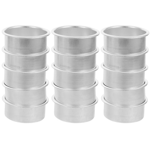 HOMEMAXS 20pcs Aluminium Candle Holders with Rounded Edges Small Tea Light Candle Cups Mini Candle Cup Empty Candle Cups Tea Light Candle Cups