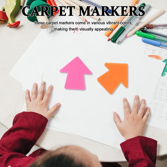 HOMEMAXS 20pcs Arrow Carpet Markers Ground Marking Tools Tennis Court Markers Training Supplies Portable Spot Marker Pads Agility Training Markers