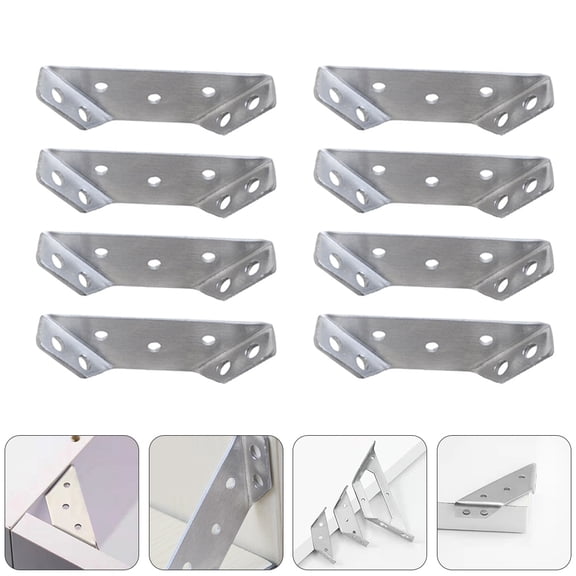 Furniture Corner Brackets Stainless Steel Strong and for Fixing Use 20 Pieces