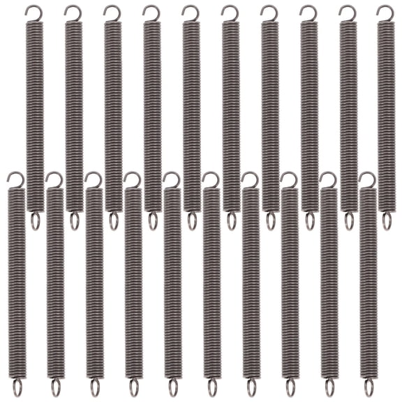 STRANDCHIC 20-Pack Black Stainless Steel Hook End Extension Springs for Home Repair and Projects
