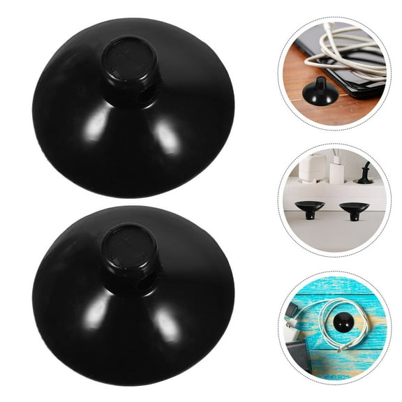 20pcs Suction Cup Cord Clip Flat Top Open for Cable Management for Smooth Walls Reusable for Home Office and Factory