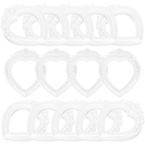 HOMEMAXS 20pcs Vintage Resin Picture Frame Heart Mini Frame Diy Jewelry Crafts Making Mini Frames