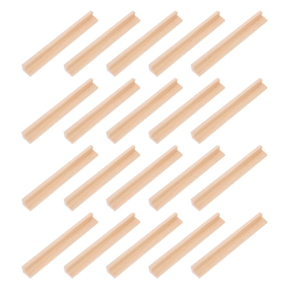 HOMEMAXS 20pcs Wooden Base Domino Racks Card Holder Stand For Playing Diy Wooden Domino Holders For Mexican Train Board Game Organizer