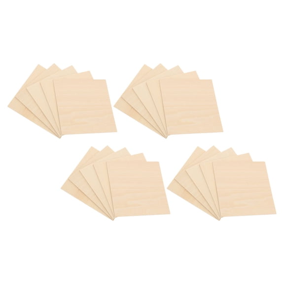 OULII 20Pcs Wooden Panels for Crafts Durable Beige Wood for DIY Use