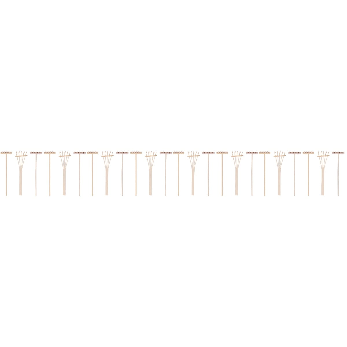 HOMEMAXS 24 pcs Mini Bamboo Rake Miniature Mini Bamboo Farm Tools ...