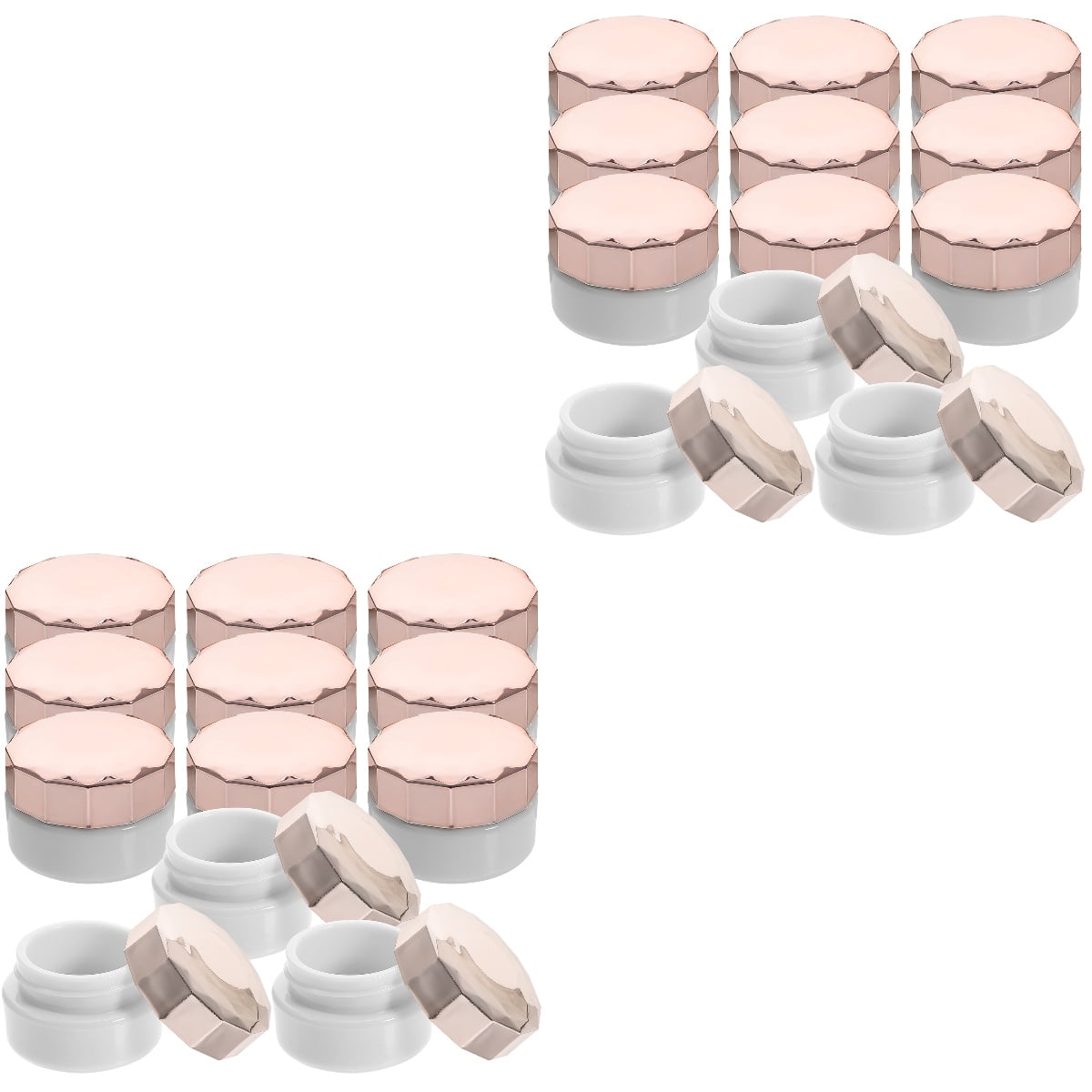 Refillable Box HOMEMAXS 24 pcs Small Plastic Empty Cosmetic Jar Plastic Refillable Box ...
