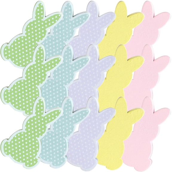 24Pcs Rabbit Beads Wooden Crafts Bunny Spacer Beads Adorable Beads for Garland Making