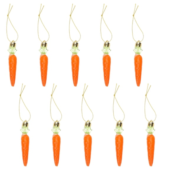 HOMEMAXS 24pcs Plastic Craft Carrot Adornments Easter Carrot Decors Easter Scene Decors