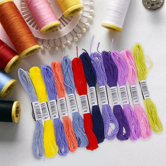 HOMEMAXS 24pcs Threads for Cross Stitch Bracelet String Embroidery Floss for Art Cotton Embroidery Thread Embroidery Supplies for Crafting