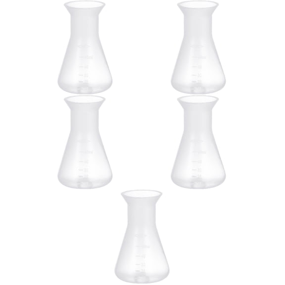 25 Pcs 50ml Erlenmeyer Flask, Conical Flask Experiment Flask Measuring Tool for School Scientific Project Laboratory Learning Toys