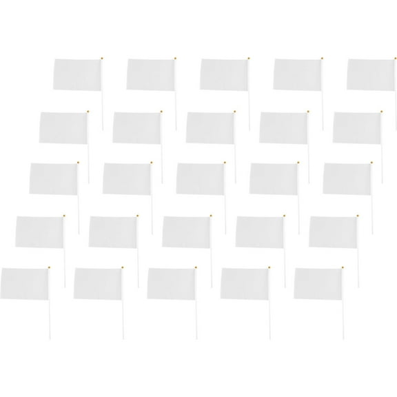 VERDANVERSE Match Waving Flag Signal Flags Polyester Flags with Flagpoles 25Pcs