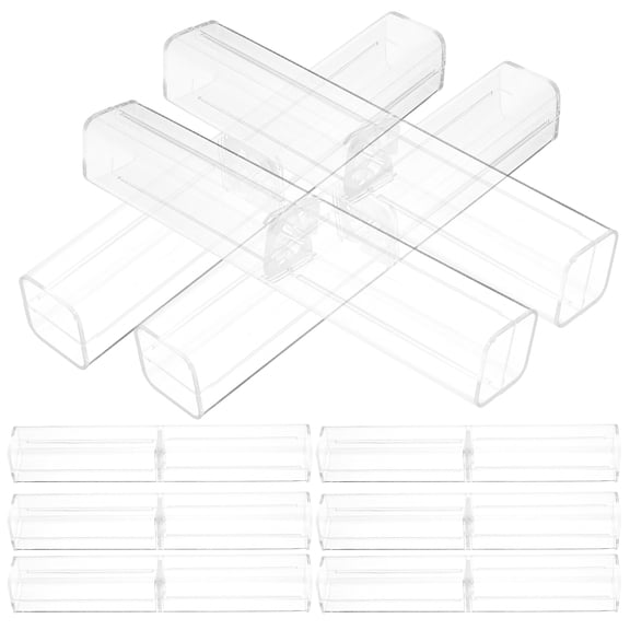 25Pcs Clear Pen Cases Ballpoint Pen Gift Boxes Clear Pencil Storage Cases Small Pen Case