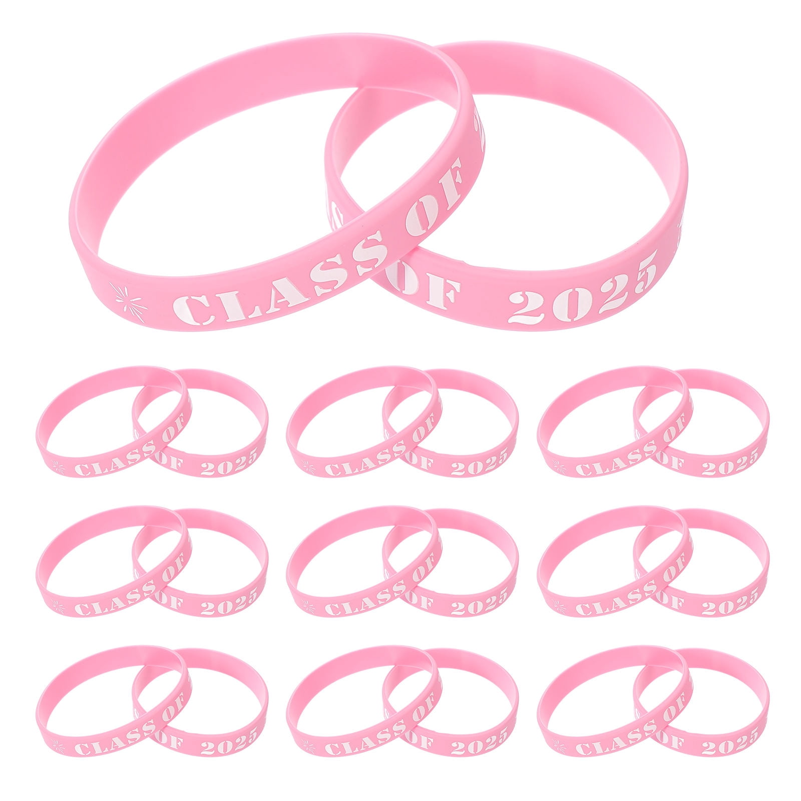 Chivao 30 Pcs Class Of 2024 Graduation Bracelets - Silicone Wristbands For Kindergarten & Preschool Party