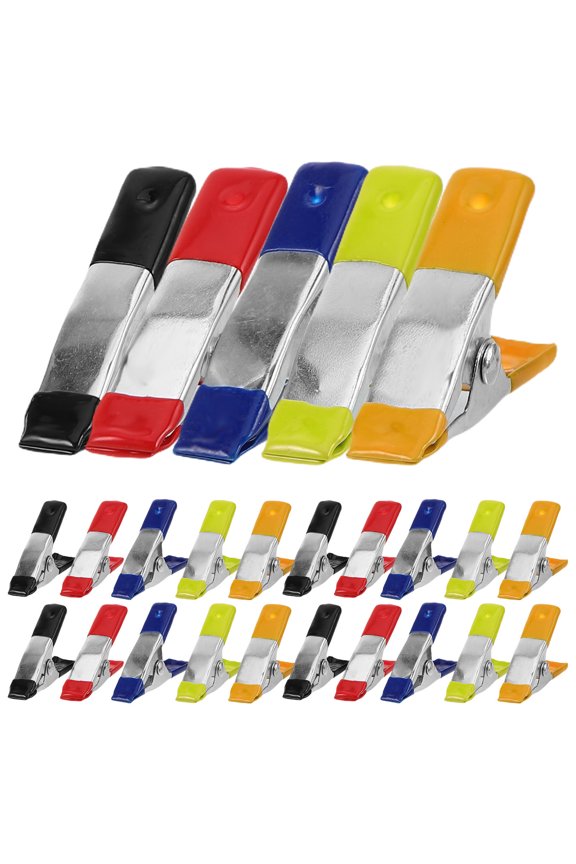 25-Pack Small Metal Spring Clamps with Plastic Tips for Woodworking, Garden Hose Repair, DIY Projects, Heavy Duty Clips and Grip Holders