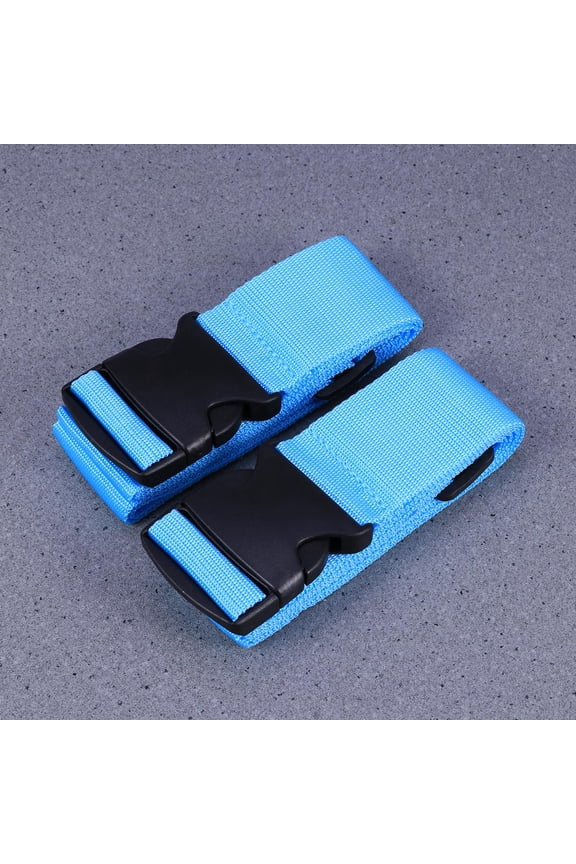 2PC Luggage Strap Heavy Duty Straps Utility Strap for Outdoor Sports Backpacking Sleeping Bag Compression Luggage Bundling with Gear Quick Release Buckle (Blue)