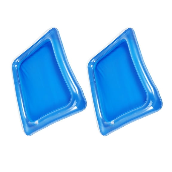 HOMEMAXS 2PCS Inflatable Serving Bar Cooler Ice Buffet Ice Serving Bar Food Salad Drink Serving Tray Buffet Cooler for Pool Picnic