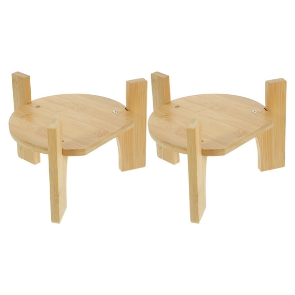 2PCS Wood Drink Dispenser Stand Decanter Stand Support Holder Wooden Stand For Water Dispenser Vase and Planter for Home and Events