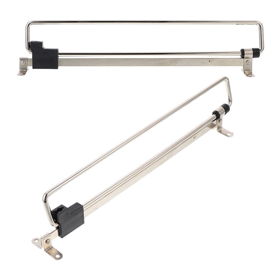 HOMEMAXS 2Pcs Adjustable Pull-Out Clothes Hanger Rod Extendable Wardrobe Clothing Rail Closet Clothes Hanger Rail